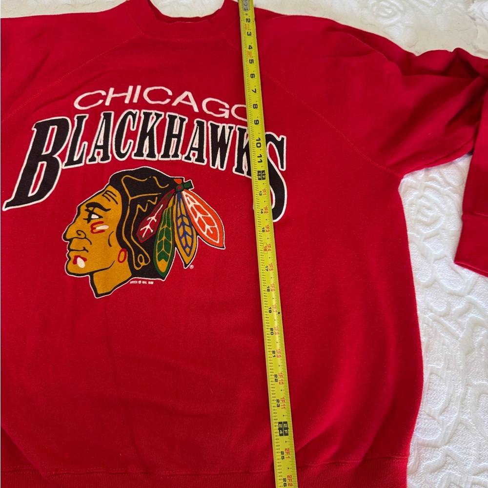 Vintage 1980s NHL Chicago Blackhawks Sweatshirt XL - Picture 8 of 10
